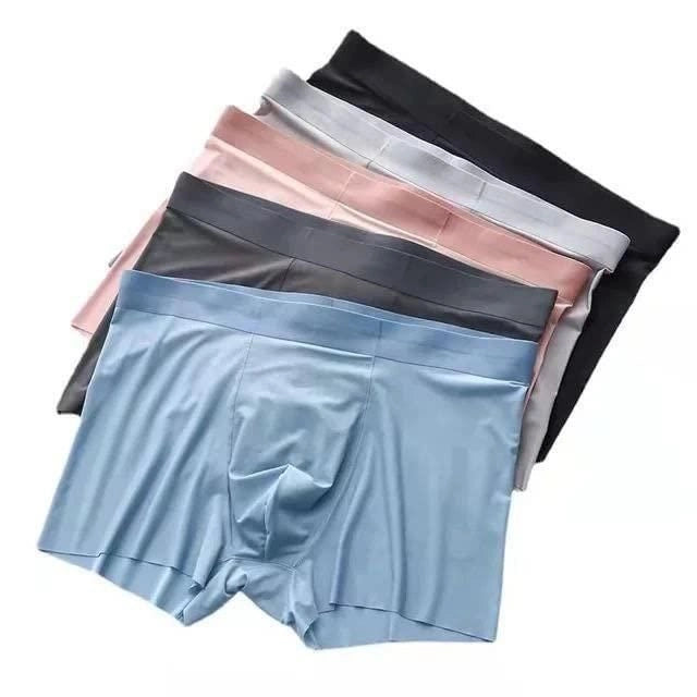 Men's Ice Silk Seamless Briefs Boxers (Pack of 3)